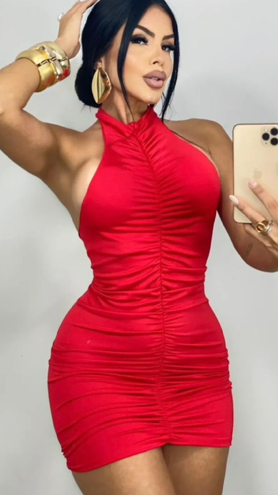 Vestido Frente Única Drapeado